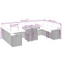 Set de sofás de jardín 11 pzas y cojines ratán sintético gris de vidaXL, Conjuntos de jardín - Ref: Foro24-3272810, Precio: 7...