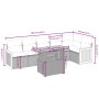 Set de sofás de jardín 7 piezas con cojines ratán PE gris de vidaXL, Conjuntos de jardín - Ref: Foro24-3273972, Precio: 460,7...
