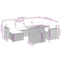 Set de sofás de jardín 8 pzas y cojines ratán sintético gris de vidaXL, Conjuntos de jardín - Ref: Foro24-3275608, Precio: 50...