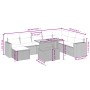 Set de muebles de jardín 9 pzas y cojines ratán sintético gris de vidaXL, Conjuntos de jardín - Ref: Foro24-3275629, Precio: ...