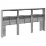 Bed headboard with LED light Sonoma gray 200x17x102 cm by vidaXL, Headboards and footboards - Ref: Foro24-839222, Price: 109,...