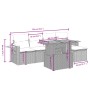 Set de muebles de jardín 6 pzas y cojines ratán sintético gris de vidaXL, Conjuntos de jardín - Ref: Foro24-3273496, Precio: ...