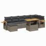 Set de sofás de jardín 8 pzas y cojines ratán sintético gris de vidaXL, Conjuntos de jardín - Ref: Foro24-3273629, Precio: 50...