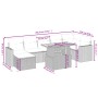 Set de sofás de jardín 8 pzas y cojines ratán sintético gris de vidaXL, Conjuntos de jardín - Ref: Foro24-3275601, Precio: 50...