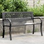 Banco de jardín acero negro 120 cm de vidaXL, Bancos de jardín - Ref: Foro24-366541, Precio: 123,59 €, Descuento: %