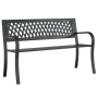 Banco de jardín acero negro 120 cm de vidaXL, Bancos de jardín - Ref: Foro24-366541, Precio: 123,59 €, Descuento: %