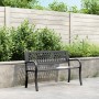 Banco de jardín acero negro 120 cm de vidaXL, Bancos de jardín - Ref: Foro24-366541, Precio: 123,59 €, Descuento: %