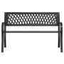 Banco de jardín acero negro 120 cm de vidaXL, Bancos de jardín - Ref: Foro24-366541, Precio: 123,59 €, Descuento: %