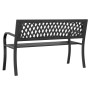 Banco de jardín acero negro 120 cm de vidaXL, Bancos de jardín - Ref: Foro24-366541, Precio: 123,59 €, Descuento: %