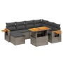 Set de sofás de jardín 8 pzas y cojines ratán sintético gris de vidaXL, Conjuntos de jardín - Ref: Foro24-3273636, Precio: 50...