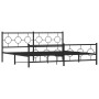 Estructura de cama cabecero y estribo metal negro 200x200 cm de vidaXL, Camas y somieres - Ref: Foro24-376251, Precio: 174,99...