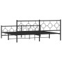 Estructura de cama cabecero y estribo metal negro 200x200 cm de vidaXL, Camas y somieres - Ref: Foro24-376251, Precio: 174,99...