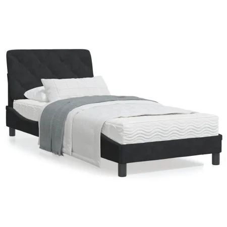Cama con colchón terciopelo negro 80x200 cm de vidaXL, Camas y somieres - Ref: Foro24-3208624, Precio: 244,53 €, Descuento: %