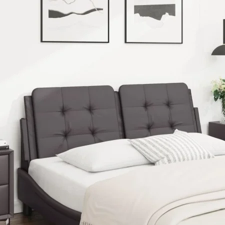 Gepolstertes Bettkopfteil aus grauem Kunstleder, 140 cm von vidaXL, Kopf- und Fußteile - Ref: Foro24-374862, Preis: 41,85 €, ...