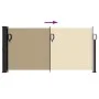 Toldo lateral retráctil beige 100x500 cm de vidaXL, Sombrillas - Ref: Foro24-4004390, Precio: 90,65 €, Descuento: %