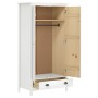 Armario de 2 puertas Hill madera maciza pino blanco 89x50x170cm de vidaXL, Armarios roperos - Ref: Foro24-288948, Precio: 235...