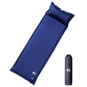 Colchón de camping autoinflable con almohada 1 persona azul de vidaXL, Colchones de aire - Ref: Foro24-4007127, Precio: 36,63...