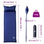Colchón de camping autoinflable con almohada 1 persona azul de vidaXL, Colchones de aire - Ref: Foro24-4007127, Precio: 36,63...