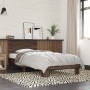 Estructura cama madera ingeniería metal roble marrón 90x200 cm de vidaXL, Camas y somieres - Ref: Foro24-845746, Precio: 95,6...