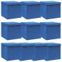 Cajas de almacenaje con tapas 10 uds tela azul 32x32x32 cm de vidaXL, Cestas para almacenaje - Ref: Foro24-288340, Precio: 63...
