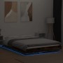 Estructura cama con luces LED madera roble ahumado 120x190 cm de vidaXL, Camas y somieres - Ref: Foro24-3281144, Precio: 174,...