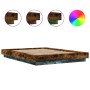 Estructura cama con luces LED madera roble ahumado 120x190 cm de vidaXL, Camas y somieres - Ref: Foro24-3281144, Precio: 174,...