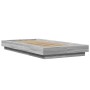 Estructura cama con luces LED madera gris Sonoma 75x190 cm de vidaXL, Camas y somieres - Ref: Foro24-3281159, Precio: 144,30 ...