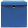 Cajas de almacenaje con tapas 10 uds tela azul 32x32x32 cm de vidaXL, Cestas para almacenaje - Ref: Foro24-288340, Precio: 65...