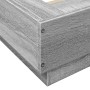 Estructura cama con luces LED madera gris Sonoma 75x190 cm de vidaXL, Camas y somieres - Ref: Foro24-3281159, Precio: 144,30 ...