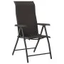Sillas de jardín plegables 4 uds ratán sintético negro café de vidaXL, Sillas de jardín - Ref: Foro24-3270609, Precio: 253,45...