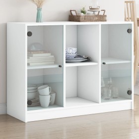 Aparador de madera de ingeniería blanco 101,5x37x75,5 cm de vidaXL, Aparadores - Ref: Foro24-3295871, Precio: 101,07 €, Descu...