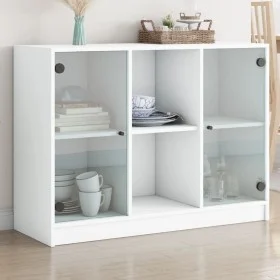 White engineered wood sideboard 101.5x37x75.5 cm by vidaXL, Sideboards - Ref: Foro24-3295871, Price: 99,87 €, Discount: %