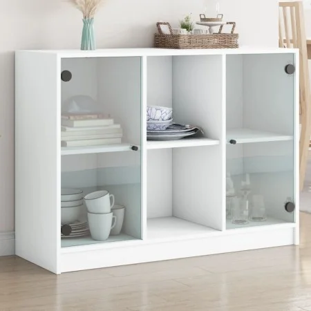 Aparador de madera de ingeniería blanco 101,5x37x75,5 cm de vidaXL, Aparadores - Ref: Foro24-3295871, Precio: 99,87 €, Descue...