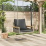 Banco columpio con cojines ratán sintético gris 63x62x40 cm de vidaXL, Bancos de jardín - Ref: Foro24-368165, Precio: 81,83 €...