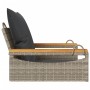 Banco columpio con cojines ratán sintético gris 63x62x40 cm de vidaXL, Bancos de jardín - Ref: Foro24-368165, Precio: 81,83 €...