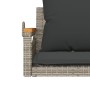 Banco columpio con cojines ratán sintético gris 63x62x40 cm de vidaXL, Bancos de jardín - Ref: Foro24-368165, Precio: 81,83 €...