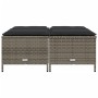 Taburetes de jardín con cojines 4 uds ratán sintético gris de vidaXL, Otomanas de exterior - Ref: Foro24-368364, Precio: 126,...