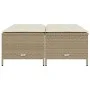 Gartenhocker mit Kissen 4 Stück beiges synthetisches Rattan von vidaXL, Hocker für den Außenbereich - Ref: Foro24-368366, Pre...