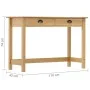 Mesa consola Hill con 2 cajones madera pino 110x45x74 cm de vidaXL, Mesas auxiliares - Ref: Foro24-288991, Precio: 88,89 €, D...