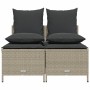 Set de sofás de jardín 4 pzas y cojines ratán sintético gris de vidaXL, Conjuntos de jardín - Ref: Foro24-368385, Precio: 183...