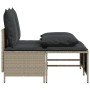 Set de sofás de jardín 4 pzas y cojines ratán sintético gris de vidaXL, Conjuntos de jardín - Ref: Foro24-368385, Precio: 183...