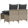 Set de sofás de jardín 4 pzas y cojines ratán sintético gris de vidaXL, Conjuntos de jardín - Ref: Foro24-368385, Precio: 183...
