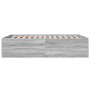 Estructura de cama madera de ingeniería gris Sonoma 135x190 cm de vidaXL, Camas y somieres - Ref: Foro24-3280949, Precio: 142...