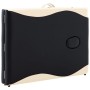 Camilla de masaje plegable 2 zonas madera negro y beige de vidaXL, Mesas de masaje - Ref: Foro24-110205, Precio: 159,67 €, De...