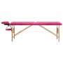 Camilla de masaje plegable 2 zonas madera rosa de vidaXL, Mesas de masaje - Ref: Foro24-110185, Precio: 156,47 €, Descuento: %