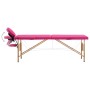 Camilla de masaje plegable 2 zonas madera rosa de vidaXL, Mesas de masaje - Ref: Foro24-110185, Precio: 156,47 €, Descuento: %