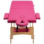 Camilla de masaje plegable 2 zonas madera rosa de vidaXL, Mesas de masaje - Ref: Foro24-110185, Precio: 156,47 €, Descuento: %