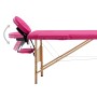Camilla de masaje plegable 2 zonas madera rosa de vidaXL, Mesas de masaje - Ref: Foro24-110185, Precio: 156,47 €, Descuento: %