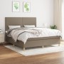Cama box spring con colchón tela gris taupe 160x200 cm de vidaXL, Camas y somieres - Ref: Foro24-3142269, Precio: 591,09 €, D...