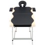 Camilla de masaje plegable 2 zonas aluminio negro y beige de vidaXL, Mesas de masaje - Ref: Foro24-110229, Precio: 180,16 €, ...